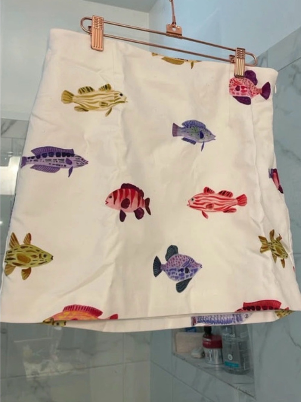 Hill house home The Hallie Skirt- white rainbow fish